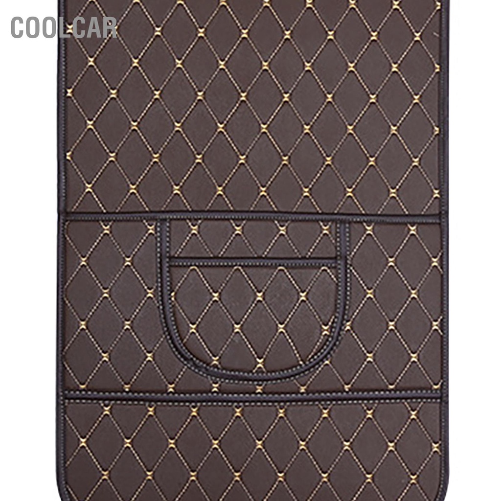 CoolCar Tấm Bảo Vệ Ghế Sau Ô Tô Với Túi Quản Da Nhân Tạo Chống Bụi Phía Thảm Đá Đa Năng Phù Hợp Cho Xe