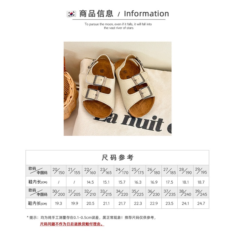 Giày Sandal Birkenstock Hở Ngón Thời Trang Mùa Hè Hàn Quốc Dành Cho Bé Trai Và Bé Gái 3 Tuổi