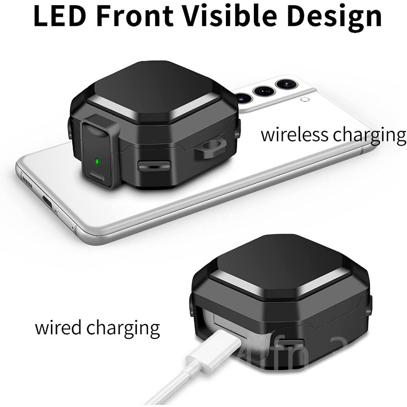 Ốp lưng earbuds cho samsung galaxy buds 2 live pro cover phụ kiện tai nghe tpu pc sang trọng vỏ cho buds pro case có keych g1o0 yr