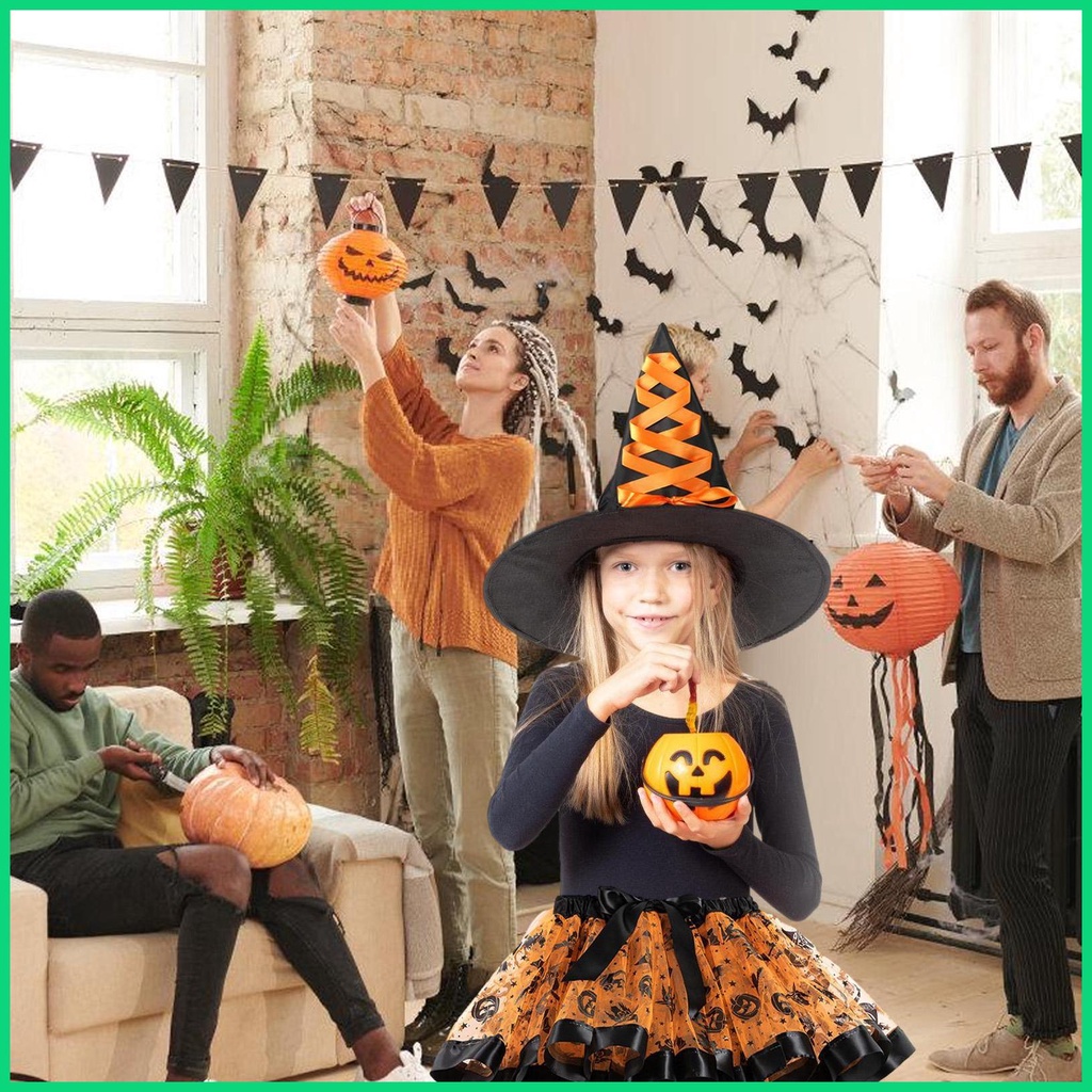 Đầm Hoá Trang Phù Thuỷ Nhân Dịp Halloween Cho Bé Gái