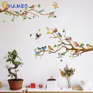 Decal dán tường hình cành cây và chim chóc