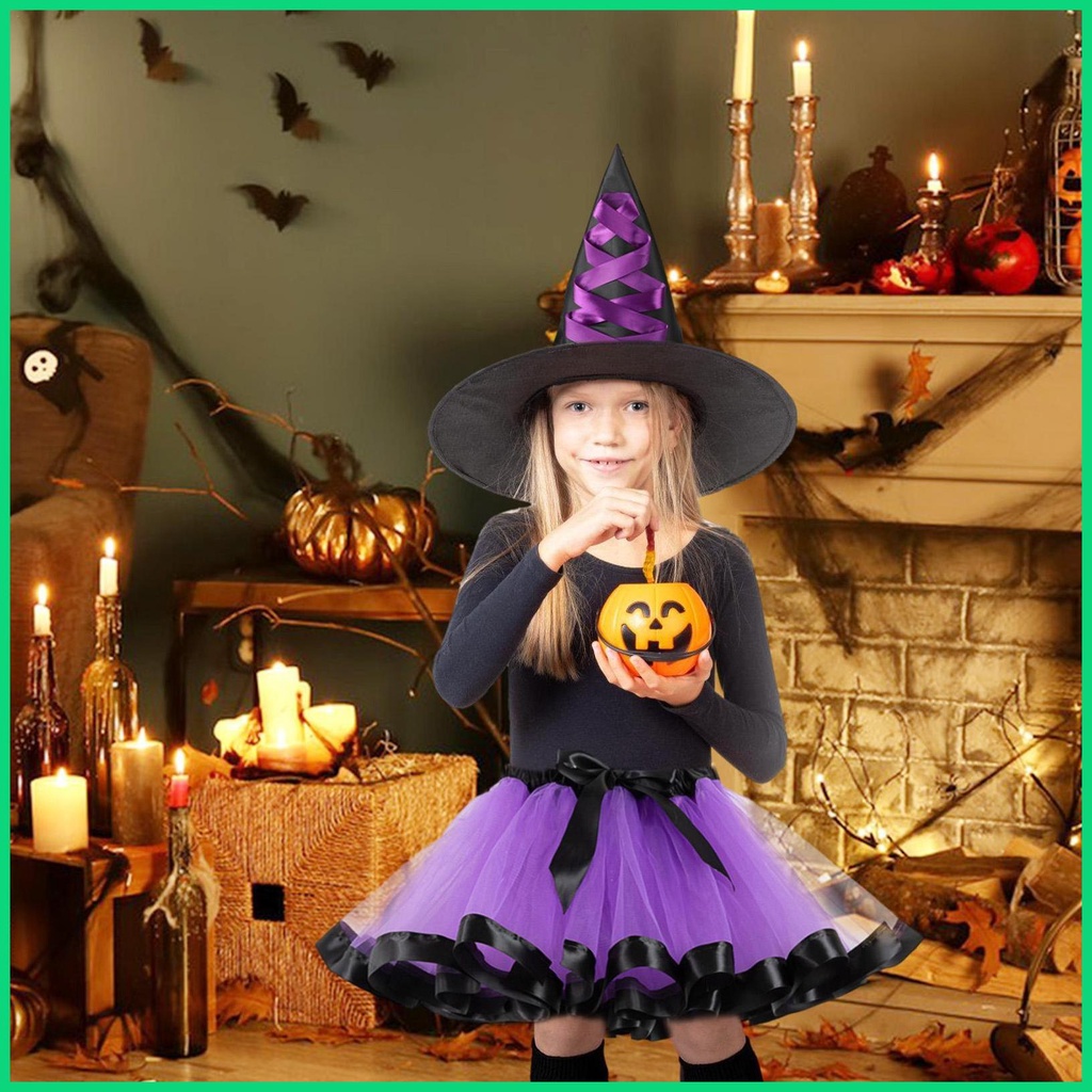 Dây Thắt Lưng Co Giãn Hóa Trang Phù Thủy Halloween Cho Bé Gái