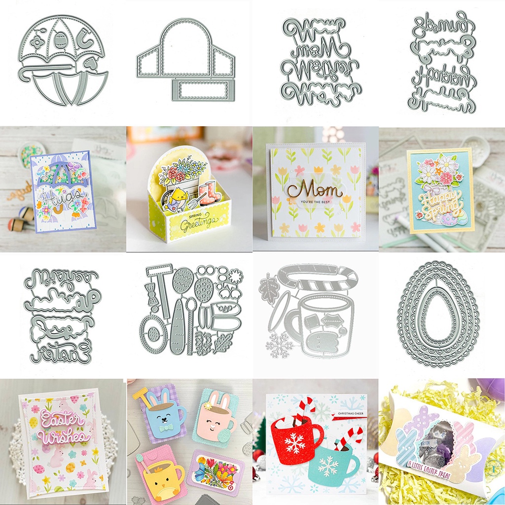 Khuôn Cắt Hình Làm Thẻ scrapbook Hình Cây Dù
