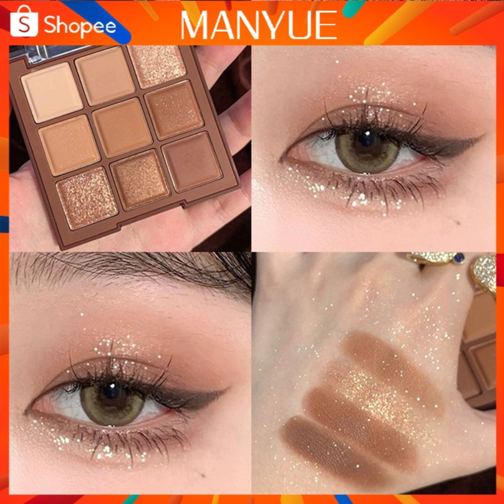 MANYUE Bảng Phấn Mắt 9 Màu Trang Điểm Chuyên Nghiệp