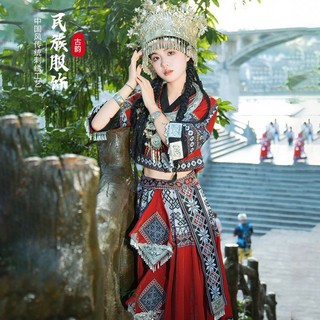 Guizhou miaozhai miao Trang Phục Múa Dân Tộc yunnan dong Cho Nữ