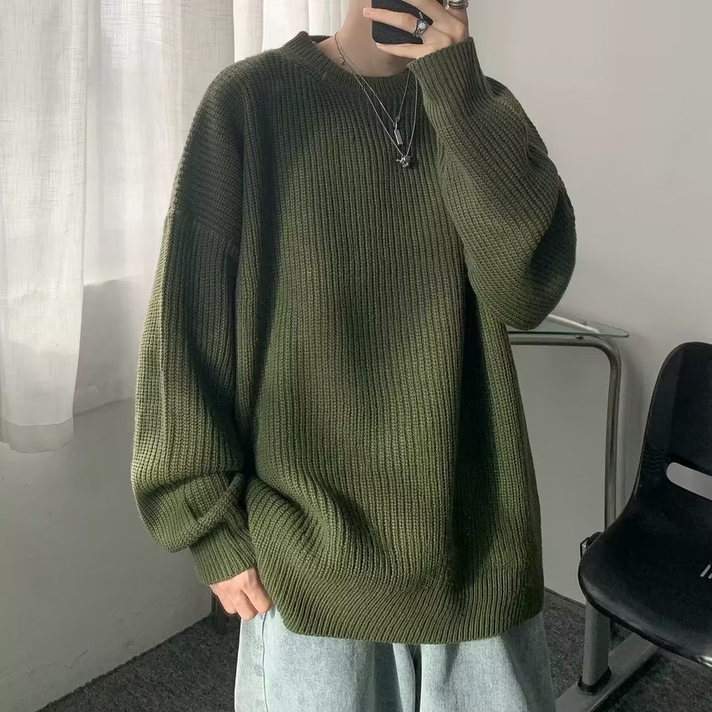 Áo Sweater Tay Dài Chất Liệu Dày Dặn Thời Trang Thu Đông Cao Cấp Cho Nam
