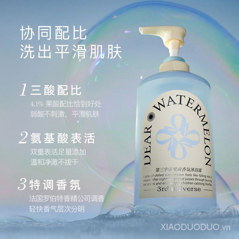 Gel Tắm Axit Trái Cây Dưỡng Ẩm Lâu Trôi Làm Sạch Da Mềm Mịn Dành Cho Nam Và Nữ