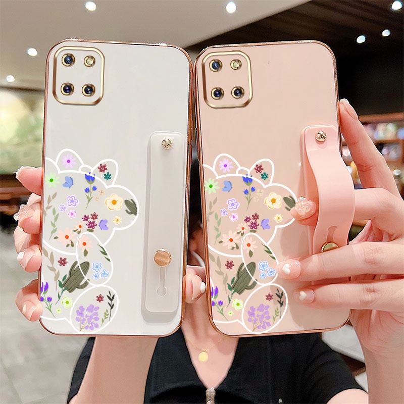 Ốp Điện Thoại Silicon Mềm Chống Sốc Có Giá Đỡ Hình Gấu Cho Samsung Galaxy Note 10 Lite A81 S10 Lite 