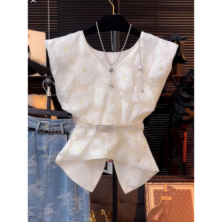 Áo Hoa Ngắn Không Tay Phong Cách Hàn Quốc Thời Trang Mùa Hè Mới Dành Cho Nữ