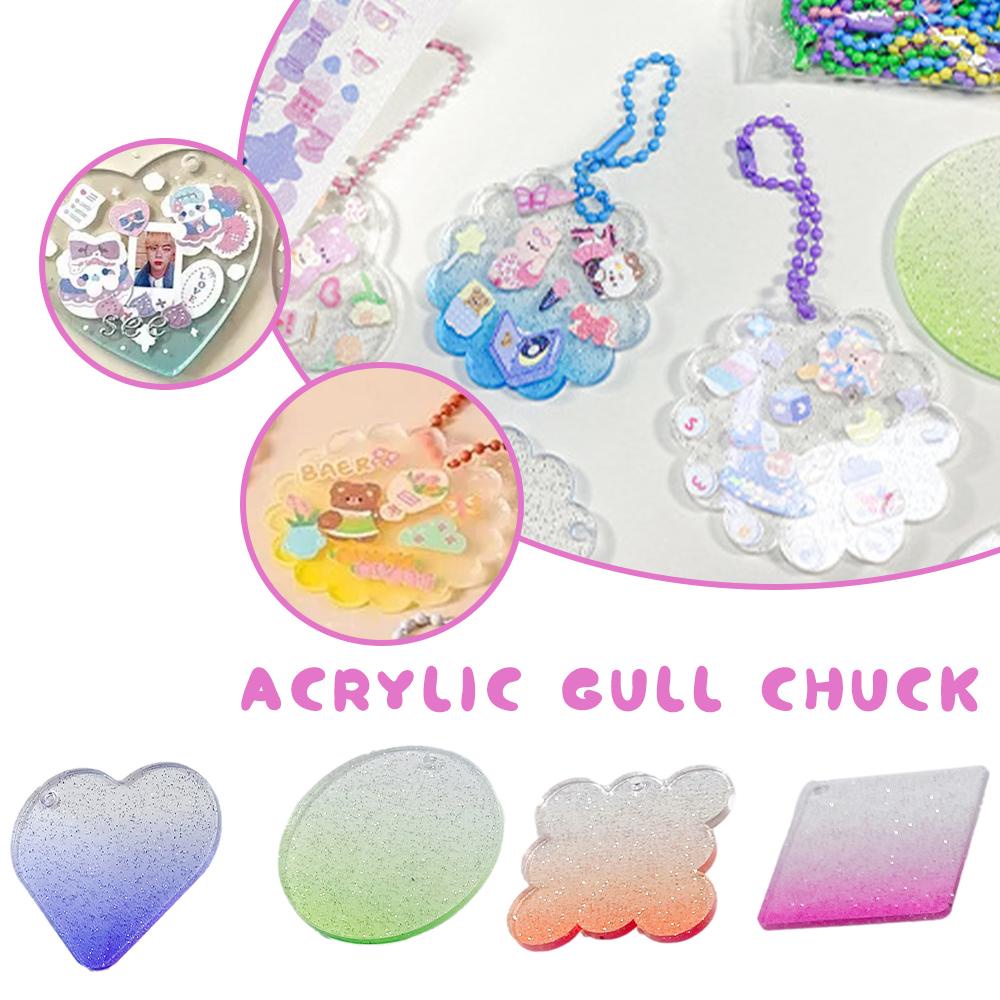 Tự làm acrylic goo cards acrylic key chain mặt dây chuyền ins quà tặng cho trẻ em đồ chơi tự làm