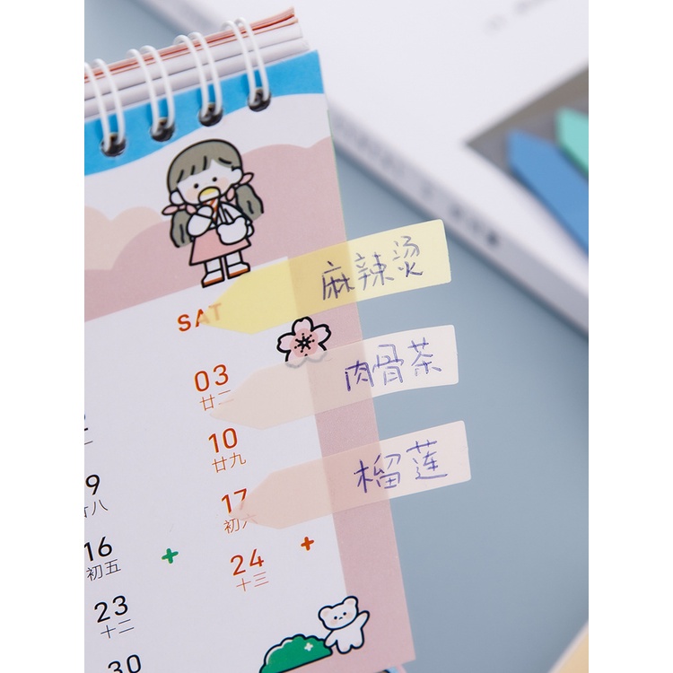 Miếng Dán Ghi Chú Bằng Nhựa Huỳnh Quang WJ347