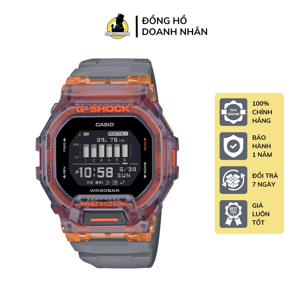 Đồng Hồ Nam Casio G-Shock GBD-200SM-1A5 Màu Cam Kính Khoáng Chống Nước Bảo Hành 1 Năm Tại Đồng Hồ Doanh Nhân