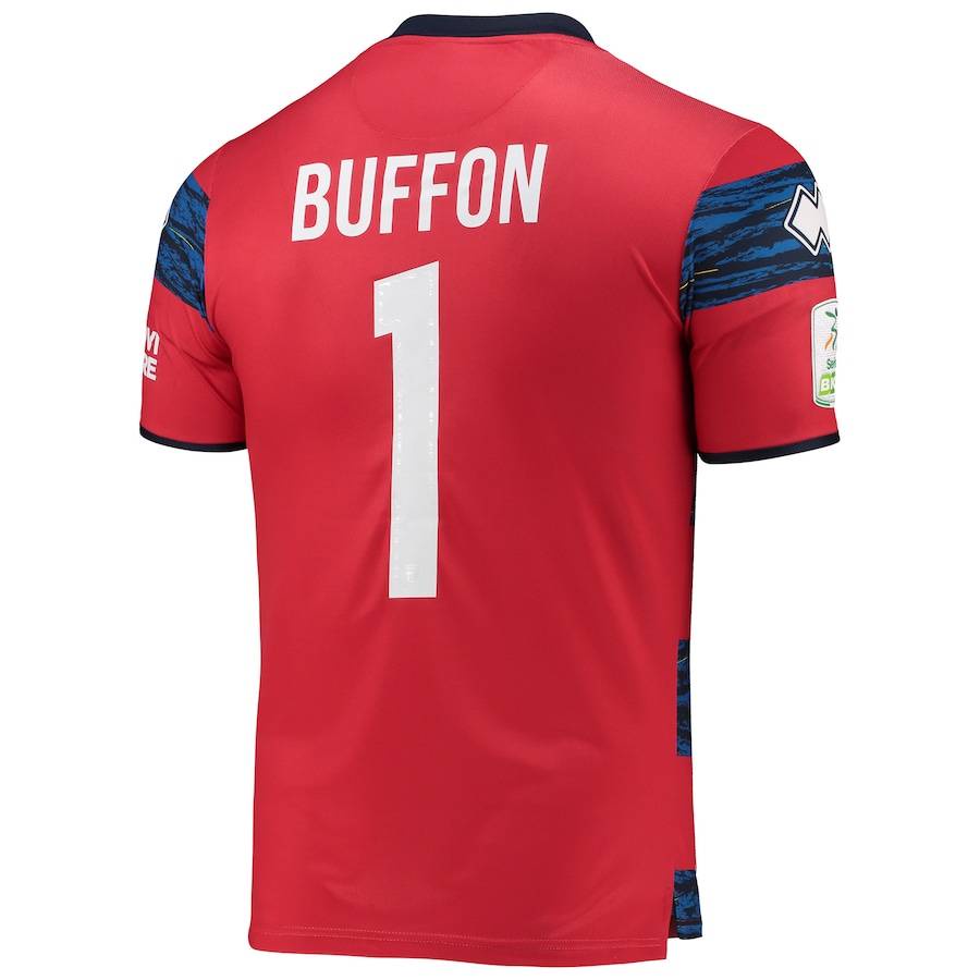 Sy3 2021-22 parma calcio thủ môn buffon jersey số 1 áo phông bóng đá tay ngắn áo thun thể thao unisex plus size ys3
