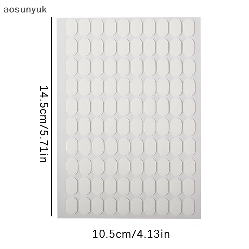 Aosunyuk 100 cái hỗ trợ làm móng tay băng dính hai mặt trong suốt acrylic nail art work display board paste adhesive strip cut-free en
