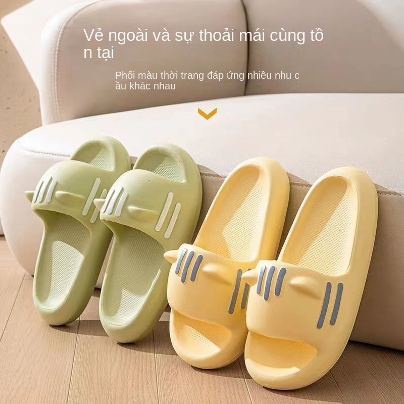 Dép Đi Trong Nhà Mùa Hè Đế Dày Chống Trượt Hình Tai Mèo Cho Nữ