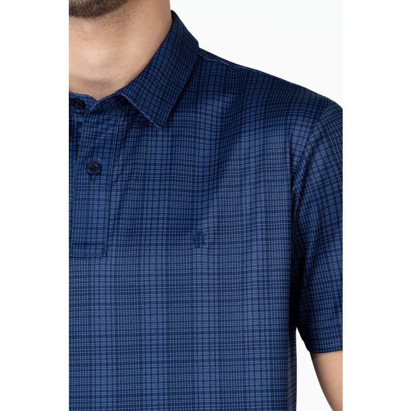 Áo Polo Nam Tay Ngắn Họa Tiết Caro , chuẩn form, sang trọng, thanh lịch John Henry - KS23SS46C-SC