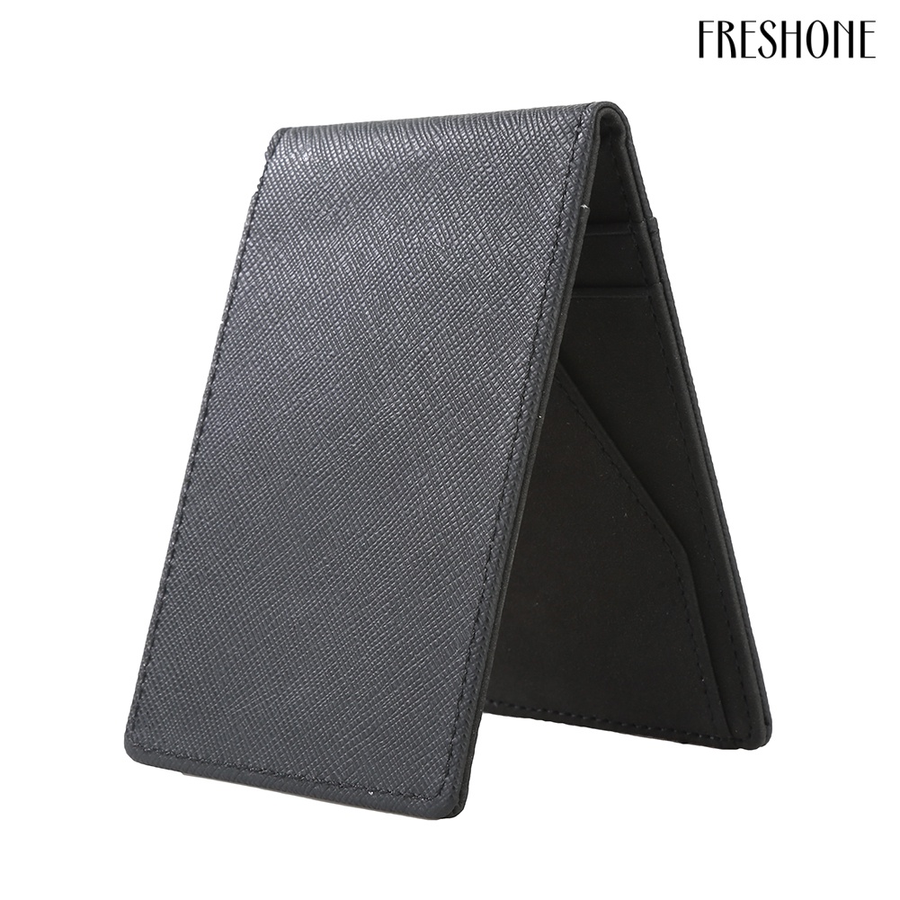 New arrivel men \ 's fashion faux leather money clip slim wallet id chủ thẻ tín dụng