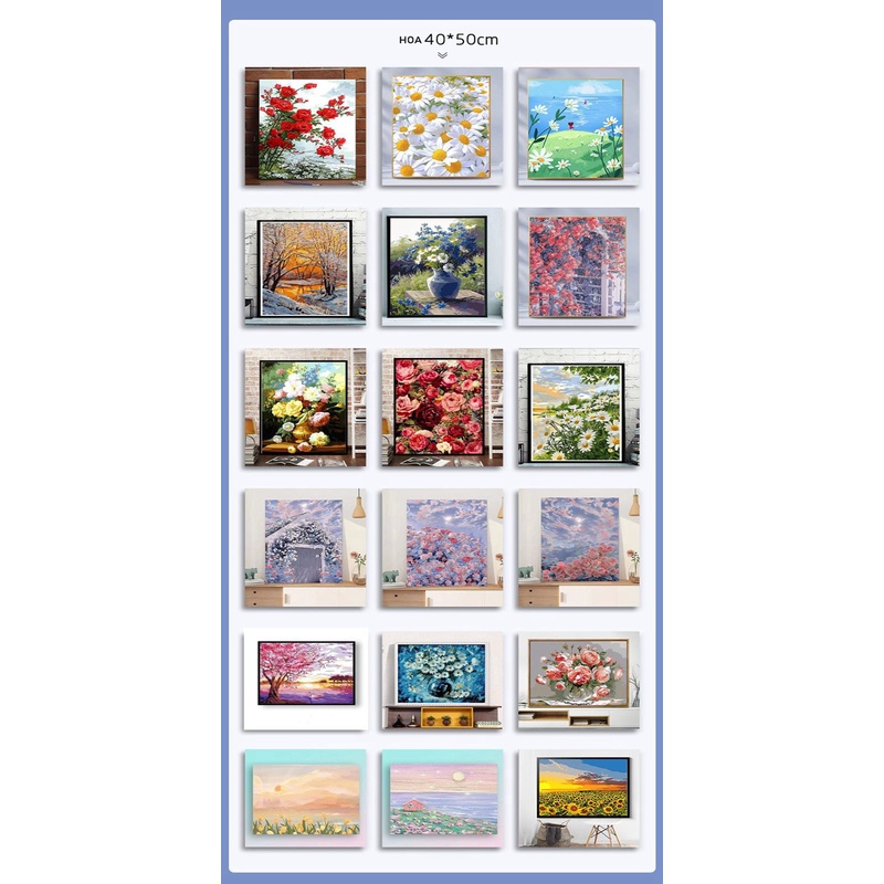 Diao-30 * 40-coat color-soonorn fish oil painting-digital painting-coloring by numbers-digital painting beauty-digital painting cosmetics dòng hướng dương-mirror painting theo số