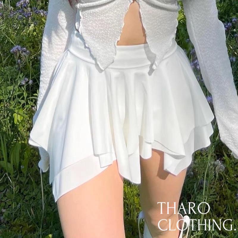 Chân Váy Mini Dáng Xòe Bất Xứng ( Có quần lót ) - Tharo Clothing [VAY00018]