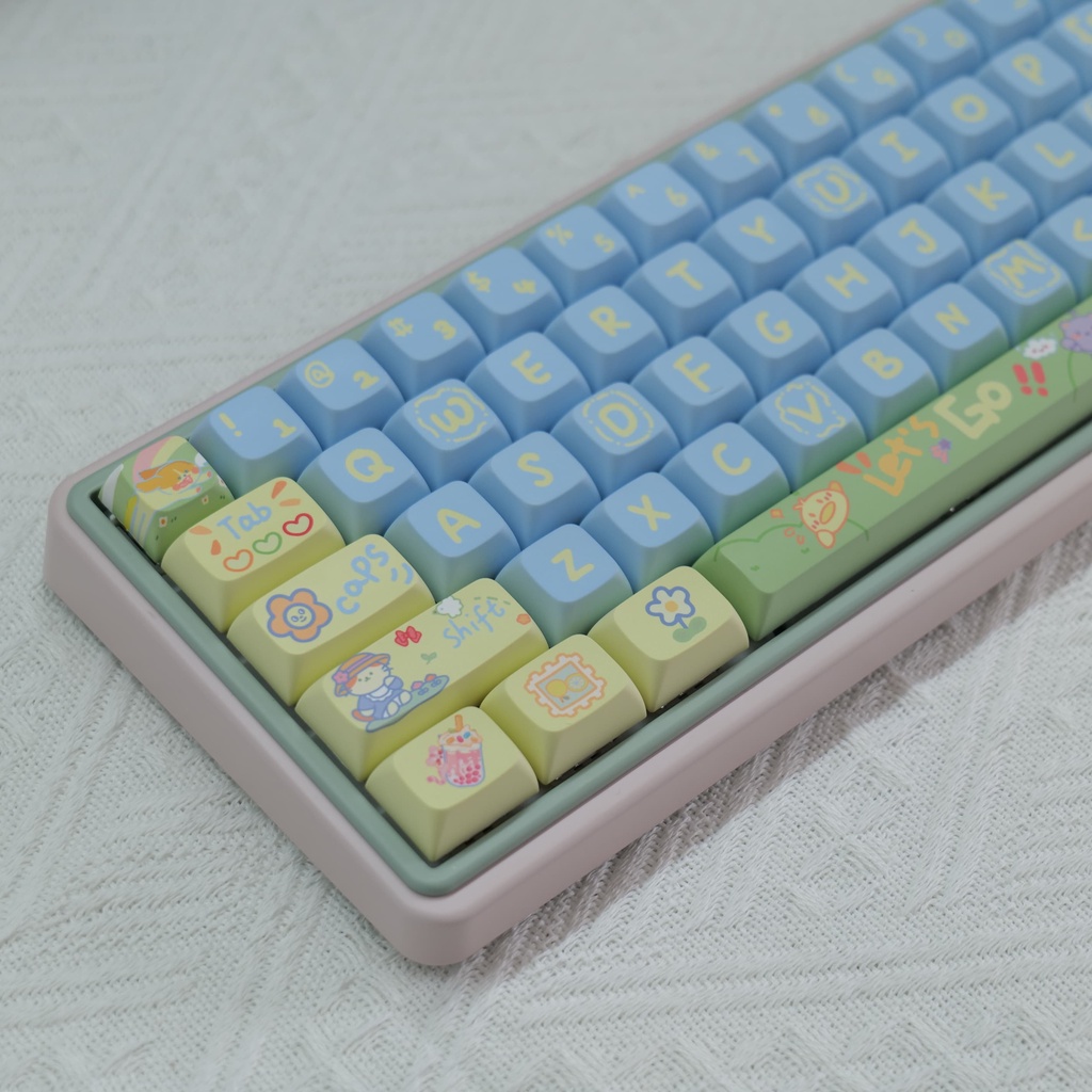 Picnic keycaps xda hồ sơ phim hoạt hình pbt thuốc nhuộm bàn phím cơ phụ keycap