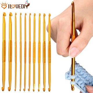 Kim đan trang phục thủ công tự làm thủ công mỹ nghệ công cụ móc kim / phụ kiện dệt kim may / móc móc nhôm / móc đan tự làm bằng tay-tự làm / móc móc hai đầu
