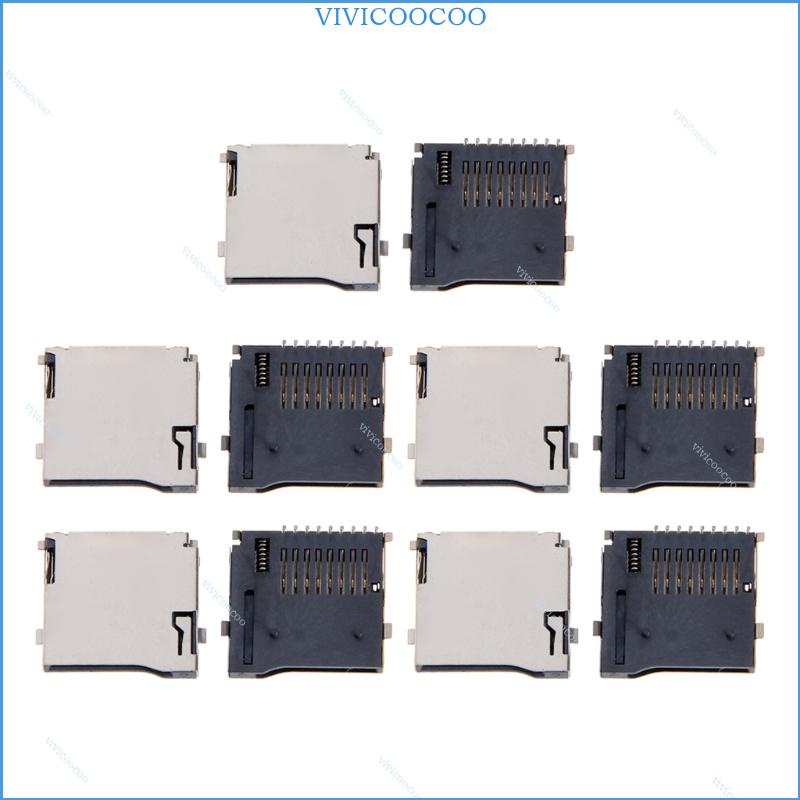 10PCS Push-Push Type TF  Card Socket Adapter Automatic PCB Connector