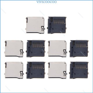 10pcs push-push type tf card socket adapter automatic pcb connector