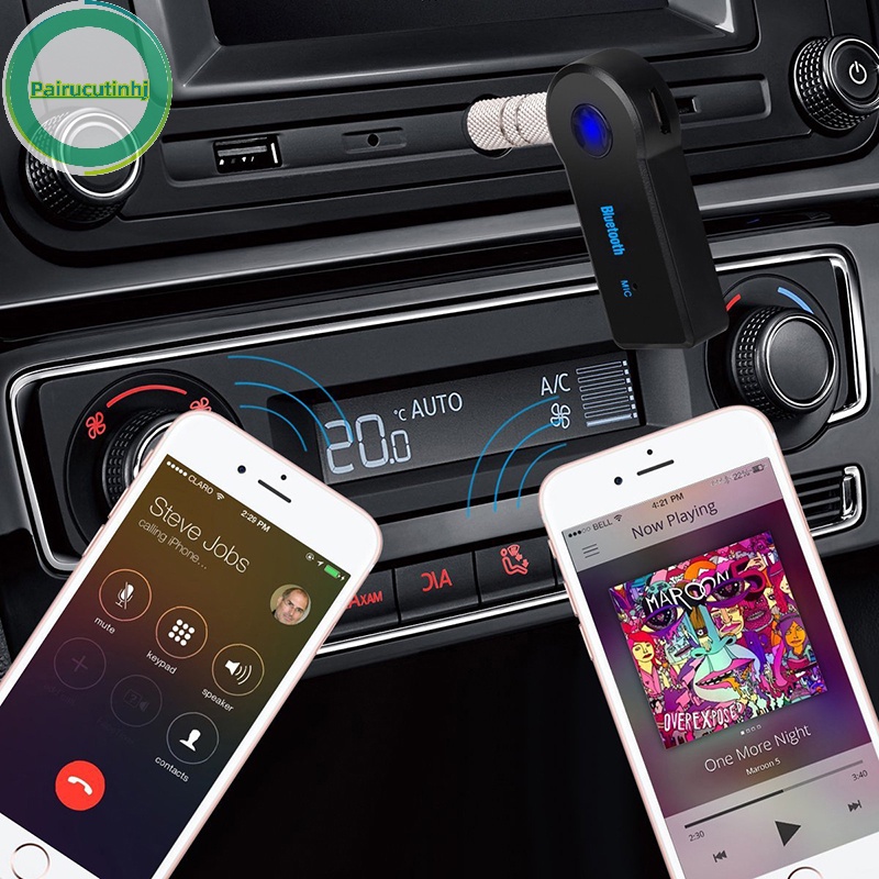 Cặp Thiết Bị Thu Phát bluetooth 5.0 2 Trong 1 jack Cắm 3.5mm Cho Xe Ô Tô vn