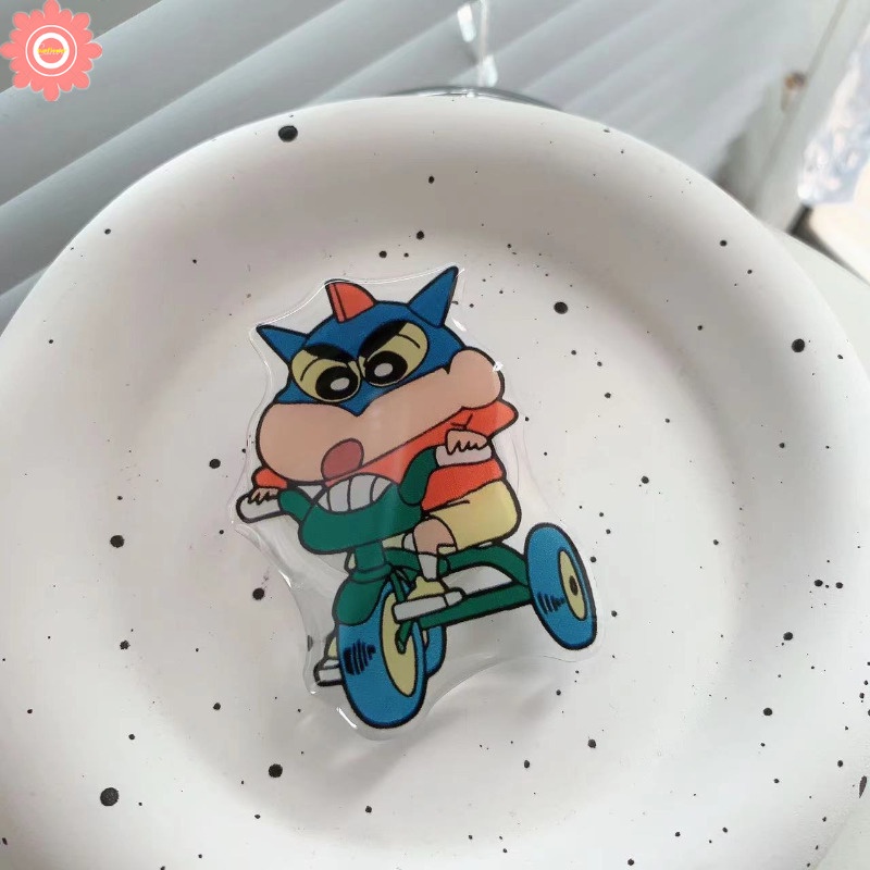 Đáng yêu phim hoạt hình vui nhộn anime crayon giá đỡ điện thoại shin-chan giá đỡ có thể gập lại đa năng fing ring hỗ trợ giá đỡ điện thoại