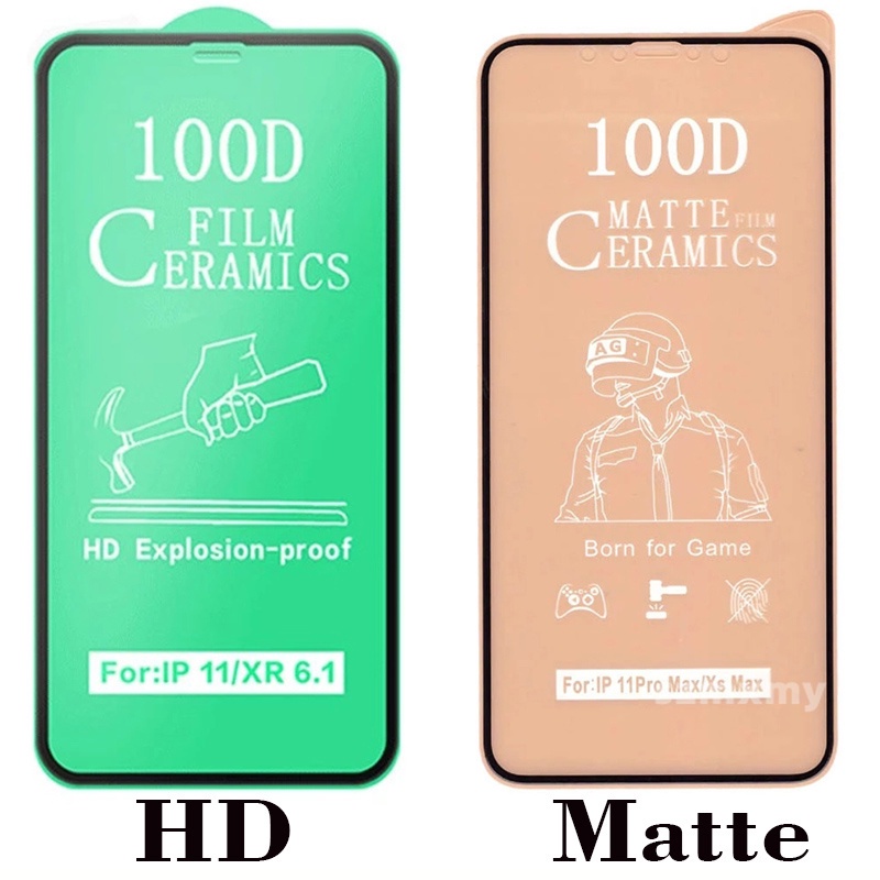 Phim điện thoại trong suốt hd bằng gốm mềm 100d mới cho iphone 15 14 pro max 13 mini 12 11 xs xr x 8 7 6 14plus non-glass matte screen protectors
