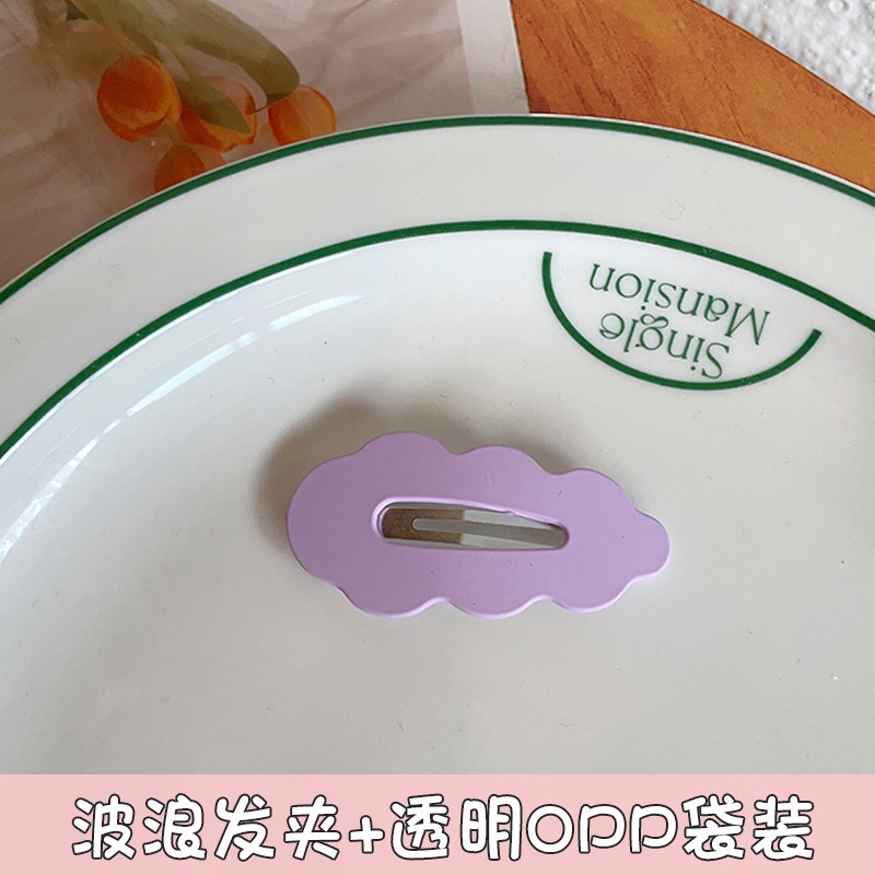 Kẹp tóc netflix kẹo màu mới mây bb clip sóng đơn giản tóc mái bị gãy thẻ tóc nhỏ kẹp