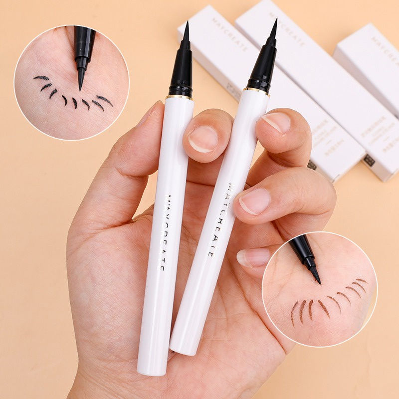 Women quick drying sweat-proof liquid eyeliner pencil / long lasting smooth natural eye liner trang điểm làm đẹp