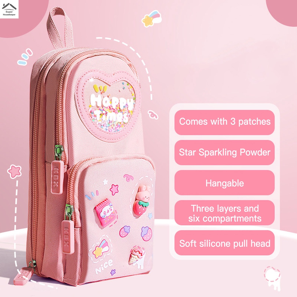 Trường túi hình dạng hộp bút chì danh mục vị trí drop-proof pen box