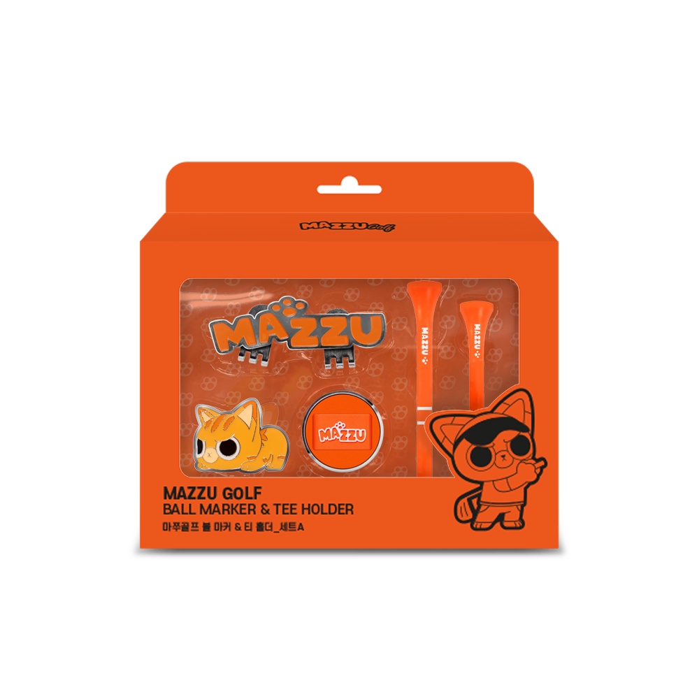 [MAZZU] Golf Ball Marker & Tee Holder Set-A