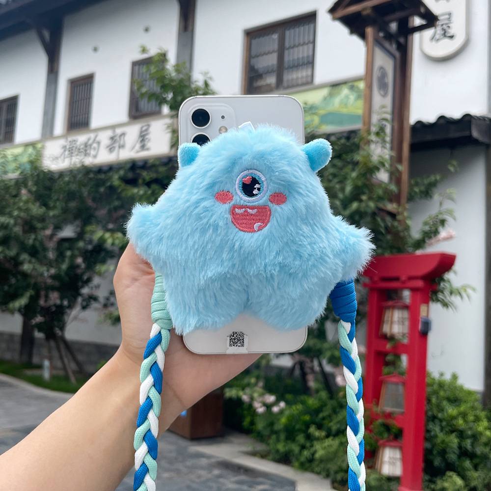 Ere1 sanrio cinnamoroll giai điệu loopy phim hoạt hình điện thoại di động kẹp lưng dễ thương chuỗi chéo búp bê