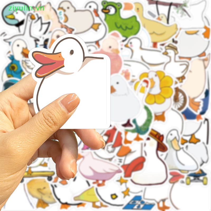 Ziyulin 50 cái phim hoạt hình động vật dễ thương vịt graffiti sticker đồ chơi diy kids scrapbook điện thoại tủ lạnh máy tính xách tay hành lý xe hơi nhãn dán chống thấm vn