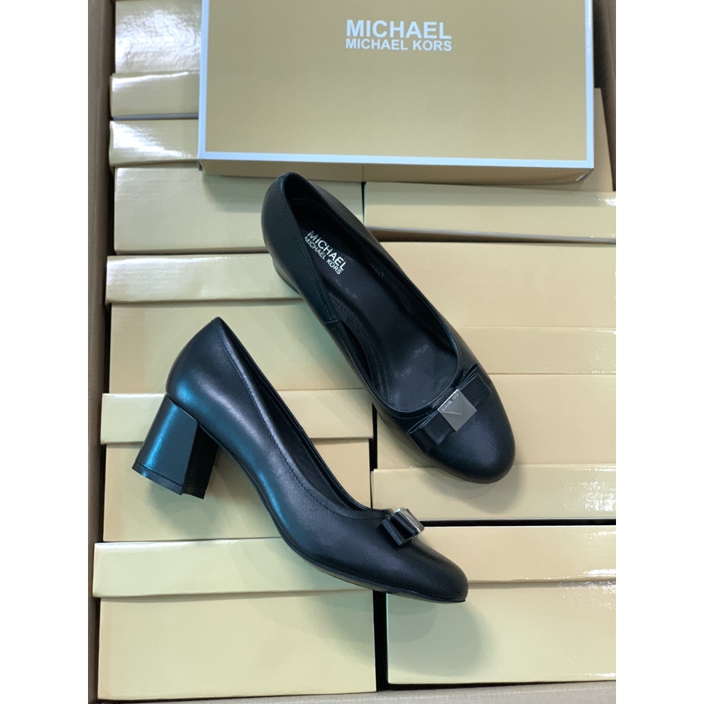 Giày MK mũi tròn, gót trụ 5cm