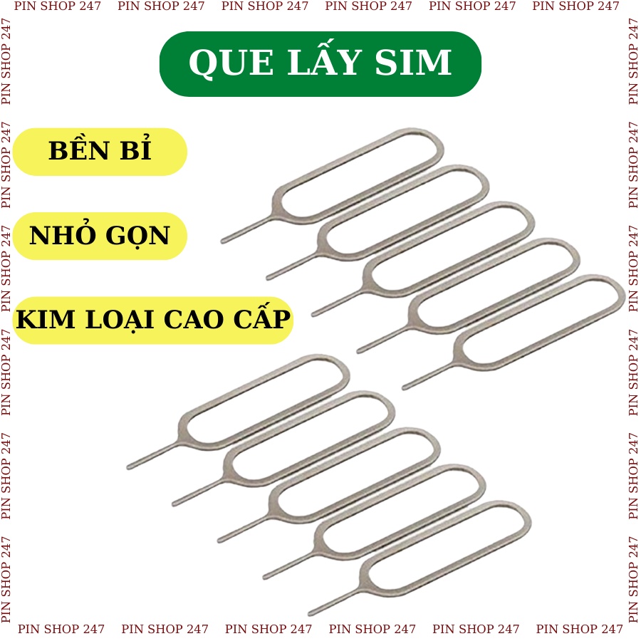 Cây Chọc Sim Phù Hợp Với Tất Cả Các Dòng Điện Thoại | Que Chọt Sim - Lấy Sim ĐT PIN SHOP 247