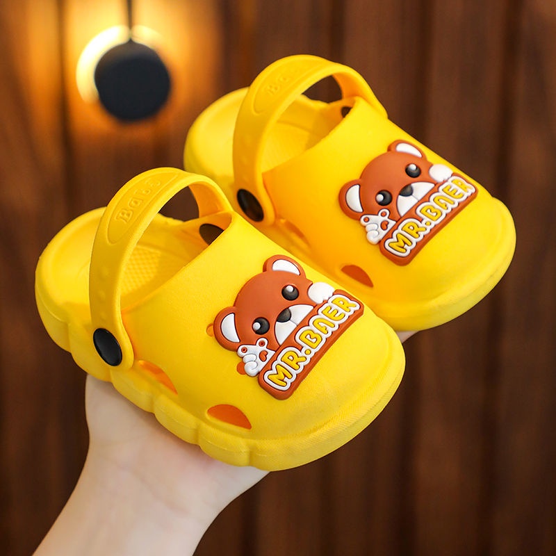 Trẻ em trẻ em dép đi trong nhà mùa hè bé trai dễ thương chống trượt bé gái dép trẻ em trẻ sơ sinh trẻ mới biết đi lỗ ngoài