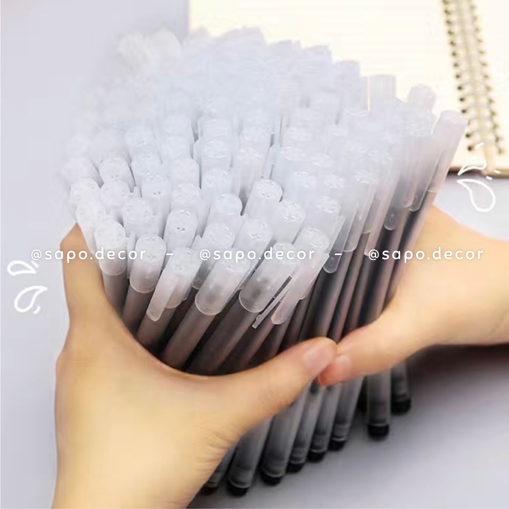 Bút bi nước màu đen gel Leng Keng khô nhanh viết chữ đẹp - Sapo Decor 2