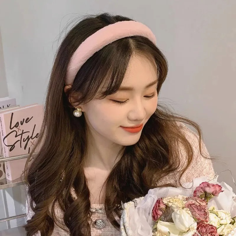 Pink hair band girl's new headwear going out all-match sweet headband