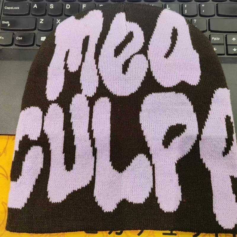 Mea culpa beanie hat brimless cap knitted hat