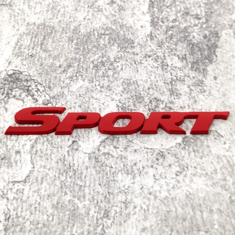 Miếng Dán SPORT 3D chữ liền chất liệu hợp kim Cá Tính Trang Trí ô tô, decal dán xe hơi