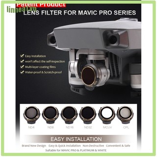 Bộ lọc ống kính lin sunnylife mcuv cpl nd4 nd8 nd16 nd32 cho dji mavic pro platinum & white lens / camera filter