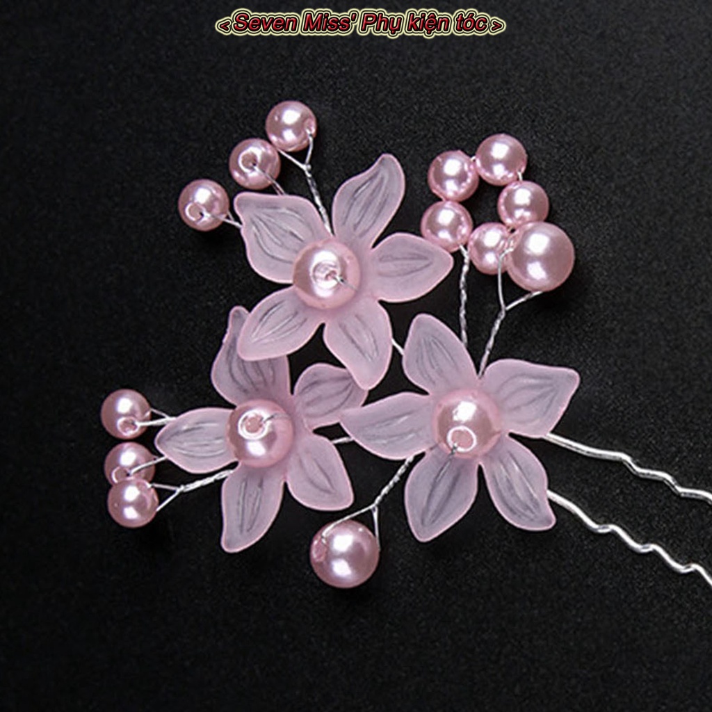 Phụ nữ u hình hoa kẹp tóc chắc chắn mũ cài tóc updos mũ cài tóc