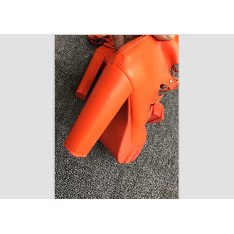 Âu mỹ phongách mới mô hình thời trang sàn catwalk nền tảng chống thấm nướhộp đêm sexy siêu caoót dàyót dày 14cm cross laced-up sandals boots