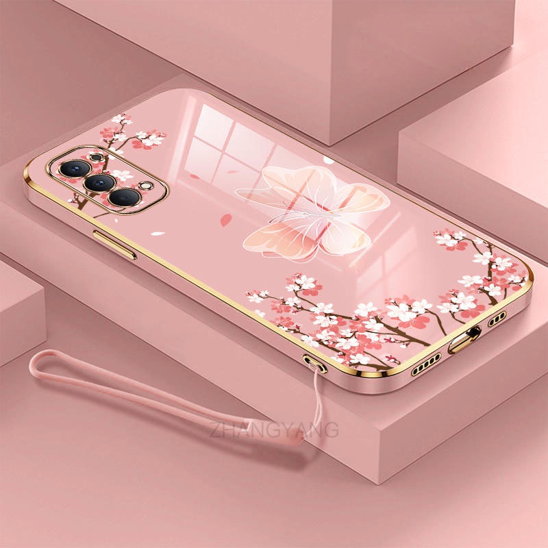 Ốp ĐiệN ThoạI HìNh Hoa Cho oppo reno 4 reno 5 reno 4 Pro reno 5 Pro