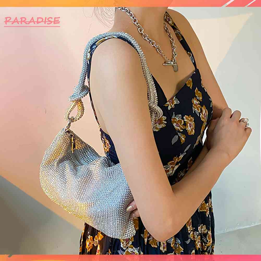 Ví Dự Tiệc Đính Đá Kim Cương Giả Lấp Lánh 10.2x6.3in