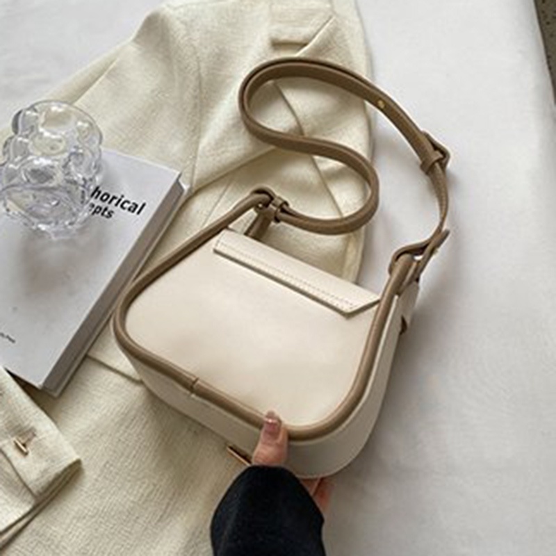 Túi Đeo Vai Hình Vuông Cỡ Nhỏ Màu Sắc Tương Phản Chất Lượng Cao Phong Cách retro