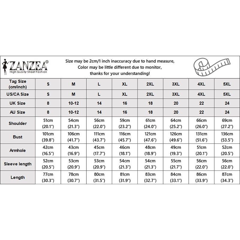 Zanzea Áo Kiểu Tay Phồng 3 / 4 Cổ Tròn Phong Cách Hàn Quốc Dành Cho Nữ